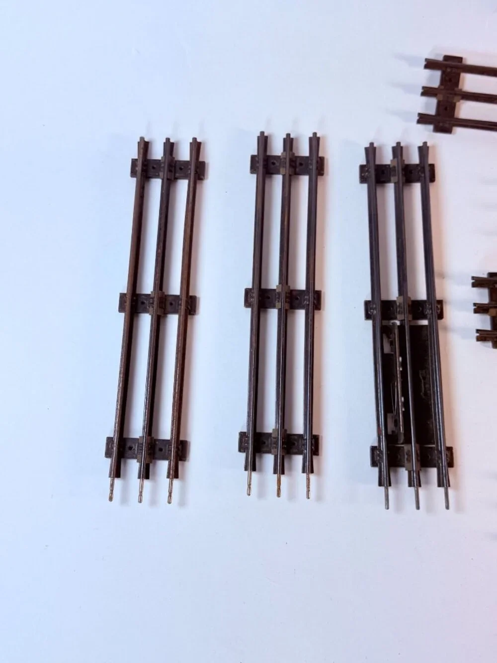 Marx O27 Gauge Train Tracks & 90 Degree Crossing 10 Pc Set Black Metal Vintage